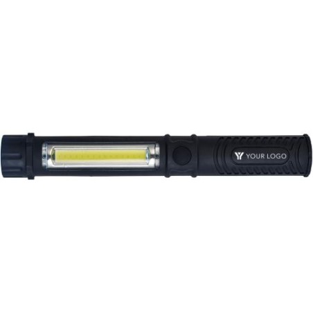 Torche LED COB Personnalisée en ABS - Dimitri Matières : plastique Couleurs : noir objet promotionnel éco-responsable