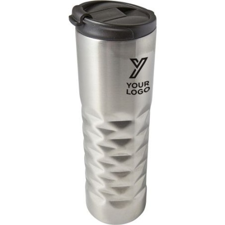 Bouteille isotherme personnalisée en acier de 450 ml - Kamir Matières : acier inoxydable Couleurs : noir goodies personnalisé en