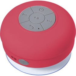 Enceinte Bluetooth étanche personnalisée - Jude Matières : plastique Couleurs : rouge goodies publicitaire événementiel