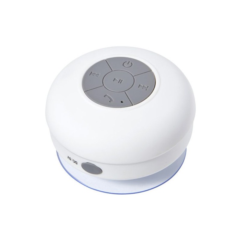 Enceinte Bluetooth étanche personnalisée - Jude Matières : plastique Couleurs : rouge goodies publicitaire événementiel