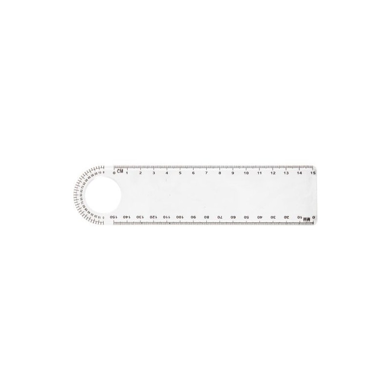 Règle en plastique durable 15 cm - Ashlyn Matières : plastique Couleurs : naturel personnalisable avec votre logo