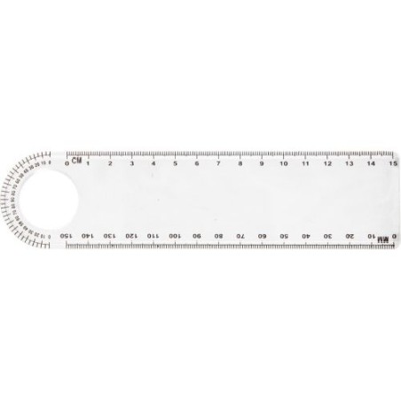 Règle en plastique durable 15 cm - Ashlyn Matières : plastique Couleurs : naturel personnalisable avec votre logo