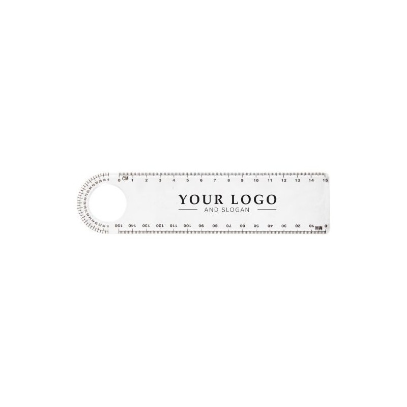 Règle en plastique Ashlyn 15 cm avec loupe