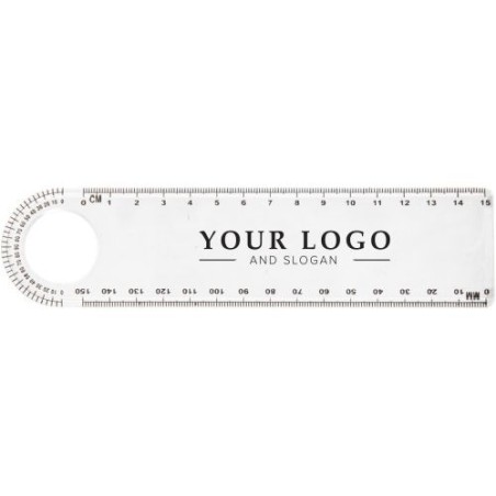Règle en plastique durable 15 cm - Ashlyn Matières : plastique Couleurs : naturel cadeau entreprise pas cher