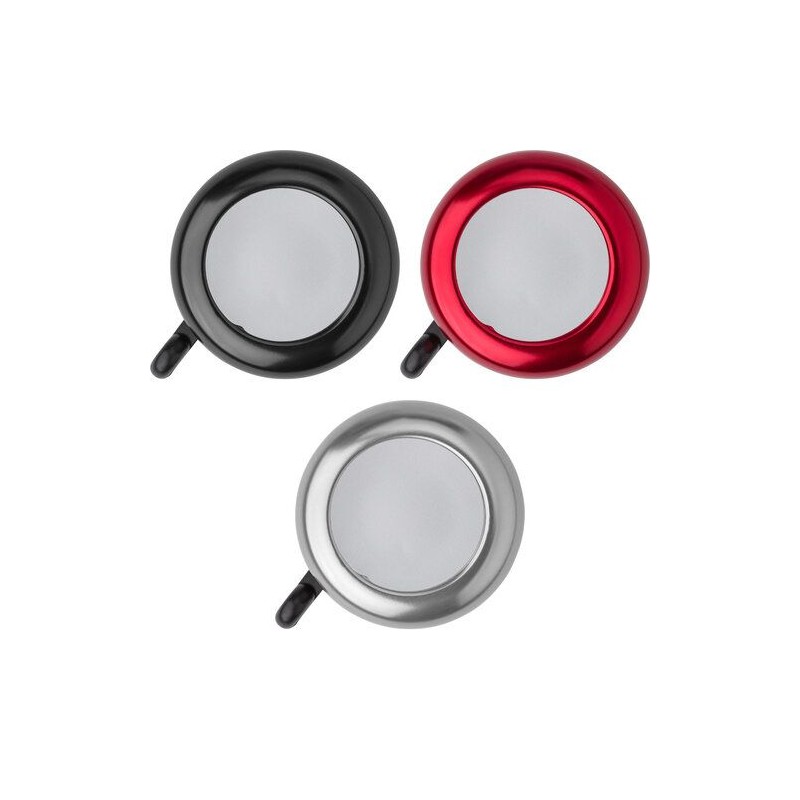 Sonnette de vélo personnalisée économique Babette - Accessoire pratique Matières : aluminium Couleurs : argenté marquage laser u