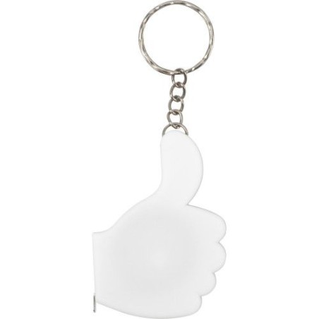 Porte-clés Publicitaire avec Mètre Ruban Unique Nassir Matières : métal Couleurs : blanc