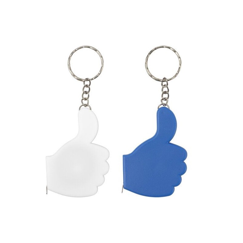 Porte-clés Publicitaire avec Mètre Ruban Unique Nassir Matières : métal Couleurs : blanc personnalisable avec votre logo
