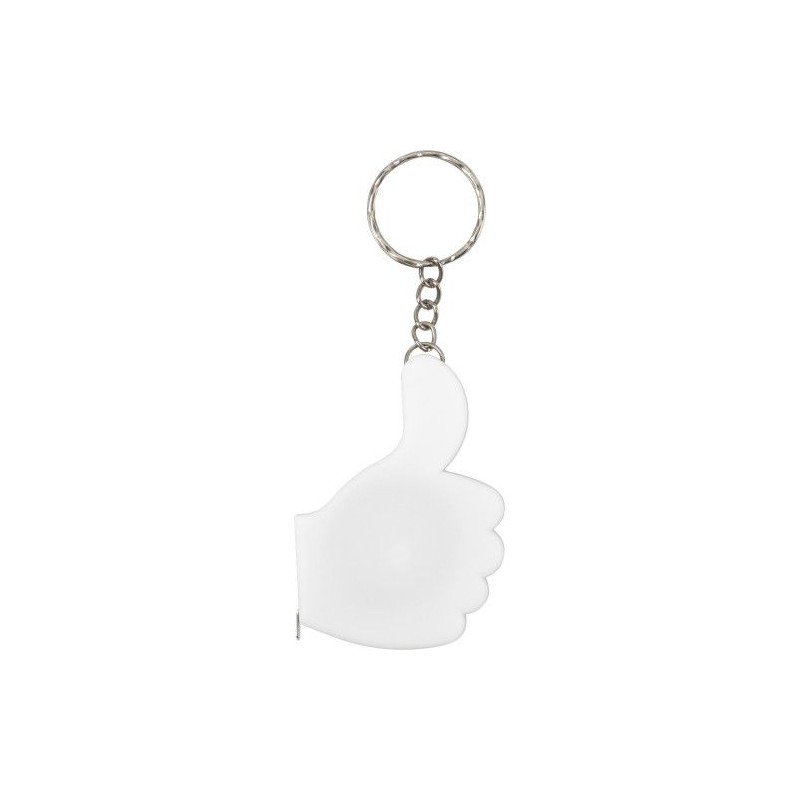 Porte-clés Publicitaire avec Mètre Ruban Unique Nassir Matières : métal Couleurs : blanc cadeau entreprise pas cher