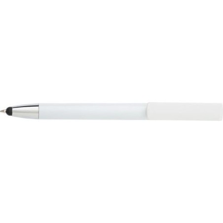Stylo bille personnalisé élégant et économique pour smartphone - Calvin Matières : plastique Couleurs : blanc