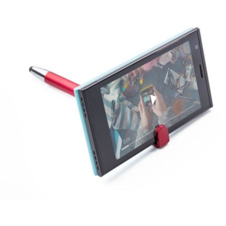 Stylo bille personnalisé élégant et économique pour smartphone - Calvin Matières : plastique Couleurs : blanc cadeau collaborate