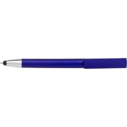 Stylo bille personnalisé élégant et économique pour smartphone - Calvin Matières : plastique Couleurs : bleu marquage laser ultr