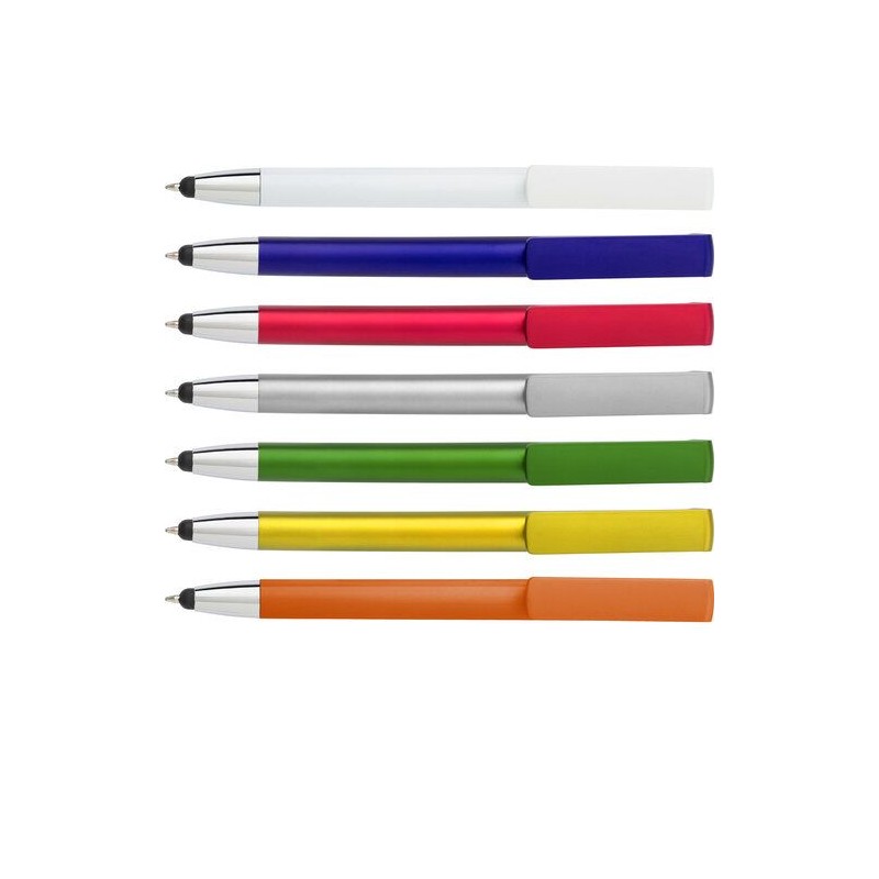 Stylo bille personnalisé élégant et économique pour smartphone - Calvin Matières : plastique Couleurs : rouge cadeau client orig