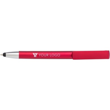 Stylo bille personnalisé élégant et économique pour smartphone - Calvin Matières : plastique Couleurs : rouge personnalisation r