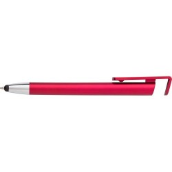 Stylo bille personnalisé élégant et économique pour smartphone - Calvin Matières : plastique Couleurs : rouge objet publicitaire