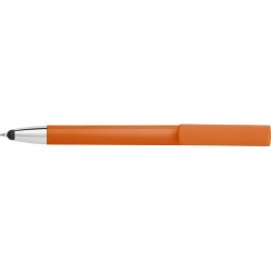 Stylo bille personnalisé élégant et économique pour smartphone - Calvin Matières : plastique Couleurs : orange cadeau entreprise