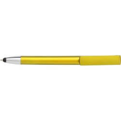 Stylo bille personnalisé élégant et économique pour smartphone - Calvin Matières : plastique Couleurs : jaune personnalisable av