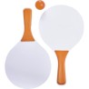 Set de 2 raquettes de plage en bois personnalisées économiques Eliza Matières : MDF Couleurs : orange cadeau entreprise pas cher