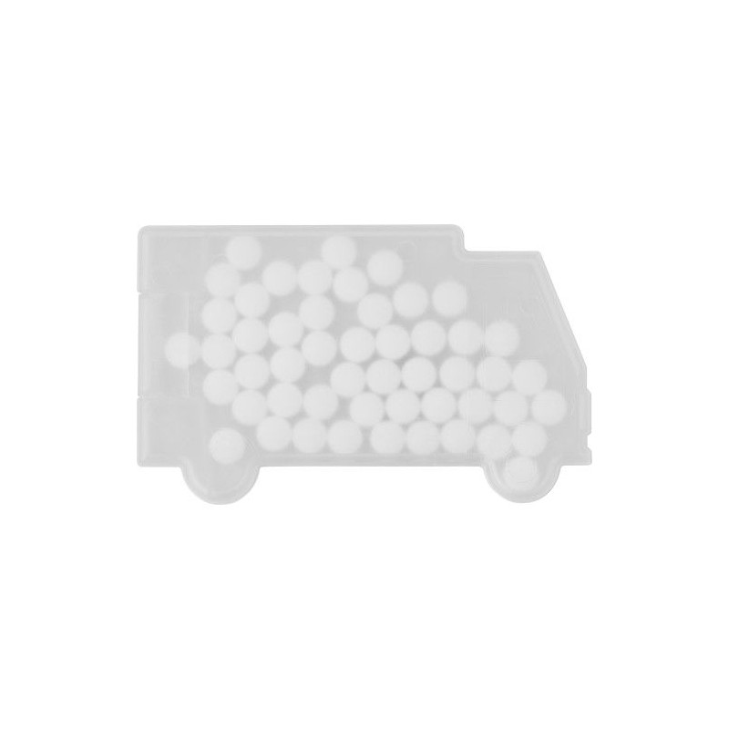 Boîte en plastique contenant des bonbons personnalisés économiques Richard Matières : plastique Couleurs : blanc