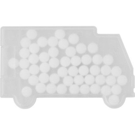 Boîte en plastique contenant des bonbons personnalisés économiques Richard Matières : plastique Couleurs : blanc personnalisable