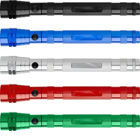 Torche flexible téléscopique personnalisée Aya Matières : caoutchouc Couleurs : noir marquage laser ultra précis
