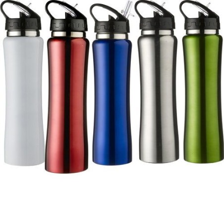 Gourde isotherme personnalisée double paroi 500 ml Teresa Matières : silicone Couleurs : blanc impression haute définition