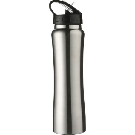Gourde isotherme personnalisée double paroi 500 ml Teresa Matières : silicone Couleurs : argenté personnalisable avec votre logo