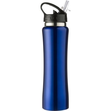 Gourde isotherme personnalisée double paroi 500 ml Teresa Matières : silicone Couleurs : argenté personnalisation sur mesure