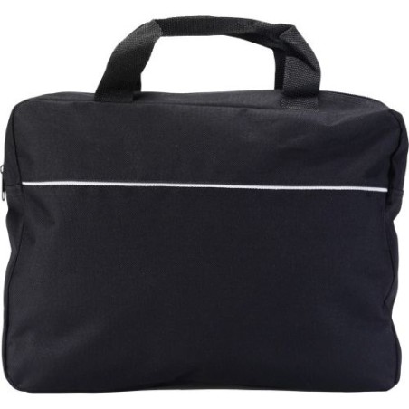 Sacoche en polyester personnalisée pour congrès Niam Matières : polyester Couleurs : noir impression haute définition