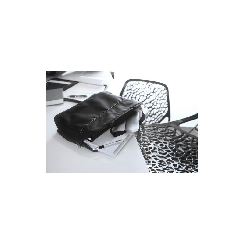 Sacoche en polyester personnalisée pour congrès Niam Matières : polyester Couleurs : noir cadeau collaborateur premium
