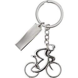 Porte-clés en métal personnalisé 'Cycliste' - Cirilio Matières : métal Couleurs : argenté