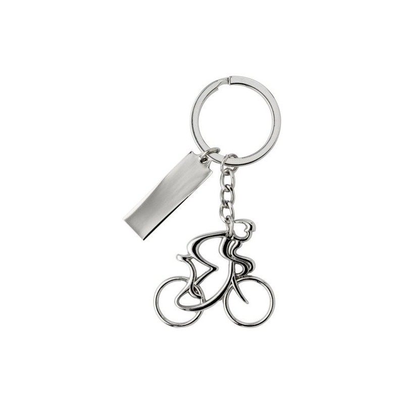 Porte-clés en métal personnalisé 'Cycliste' - Cirilio Matières : métal Couleurs : argenté