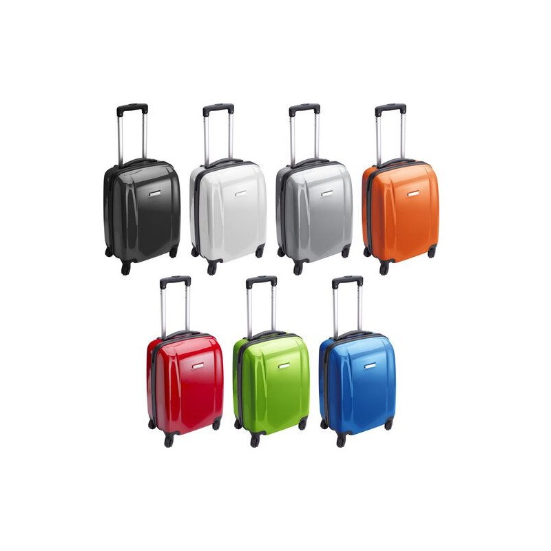 Trolley rigide personnalisé en ABS - Verona Matières : métal Couleurs : noir cadeau collaborateur premium