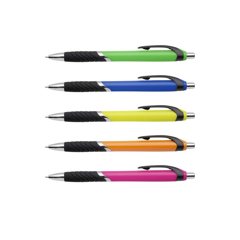 Stylo bille publicitaire en plastique, Thiago Matières : plastique Couleurs : bleu objet promotionnel éco-responsable