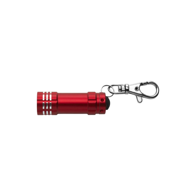 Porte-clés en aluminium pratique et personnalisable avec torche Anna Matières : métal Couleurs : noir impression logo haute qual