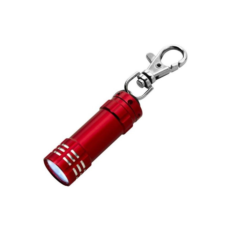 Porte-clés en aluminium pratique et personnalisable avec torche Anna Matières : métal Couleurs : noir livraison express 24h 48h