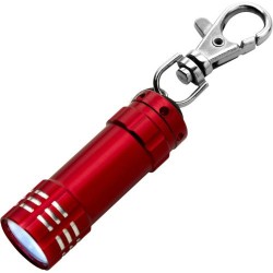 Porte-clés en aluminium pratique et personnalisable avec torche Anna Matières : métal Couleurs : rouge marquage laser ultra préc