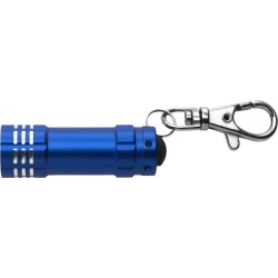 Porte-clés en aluminium pratique et personnalisable avec torche Anna Matières : métal Couleurs : bleu cobalt personnalisable ave