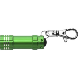 Porte-clés en aluminium pratique et personnalisable avec torche Anna Matières : métal Couleurs : vert clair goodies publicitaire