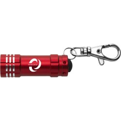 Porte-clés en aluminium pratique et personnalisable avec torche Anna Matières : métal Couleurs : vert clair cadeau affaires élég