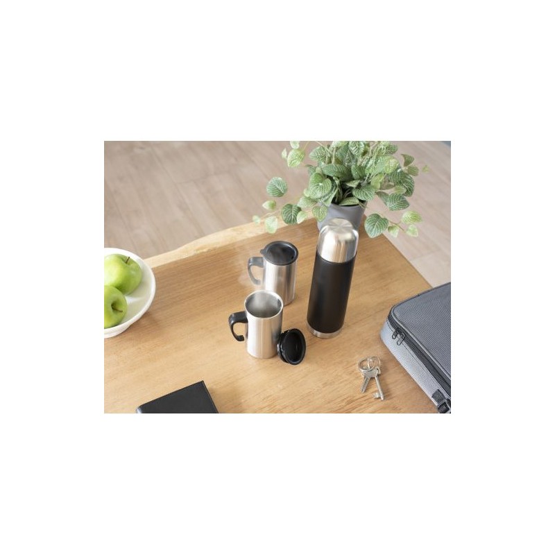 Set Éco-responsable de Bouteille Isotherme de 500 ml et Mugs Personnalisés Frieda Matières : métal Couleurs : multicolore marqua