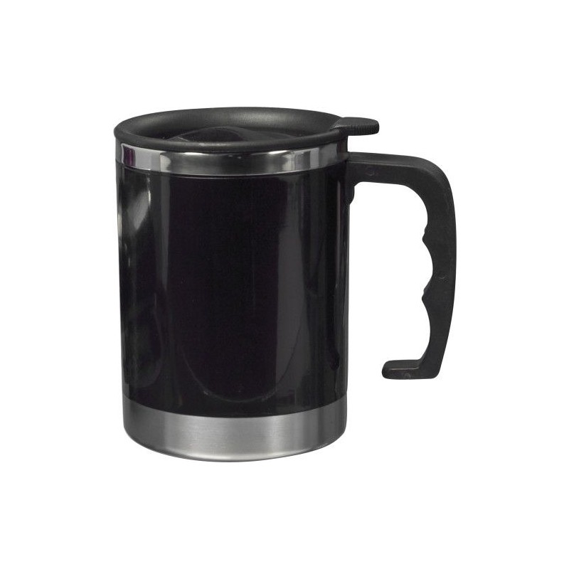 Mug isotherme en acier inoxydable personnalisable Gabi Matières : acier inoxydable Couleurs : noir