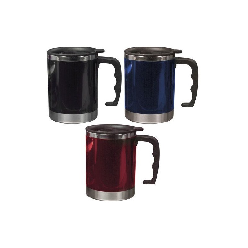 Mug isotherme en acier inoxydable personnalisable Gabi Matières : acier inoxydable Couleurs : noir cadeau entreprise pas cher