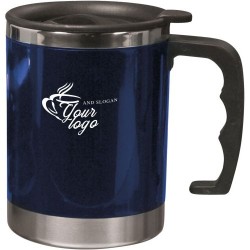 Mug isotherme en acier inoxydable personnalisable Gabi Matières : acier inoxydable Couleurs : bleu objet promotionnel éco-respon