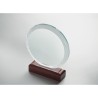 Trophée Ronde Personnalisé Élégant KEEN Matières : verre Couleurs : marron marquage laser ultra précis