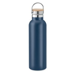 Bouteille isotherme double paroi 750ml personnalisée - Helsinki Matières : acier inoxydable Couleurs : bleu marine livraison exp