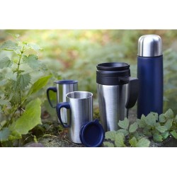 Mug isotherme personnalisé pratique Dev Matières : métal Couleurs : argenté cadeau client original