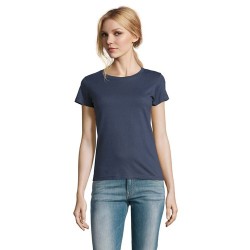 T-Shirt Femme Personnalisé 190g Confort et Style - Imperial Women Matières : coton Taille textile : L Couleurs : bleu denim pers