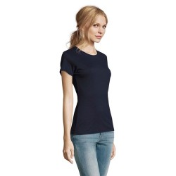 T-Shirt Femme Personnalisé 190g Confort et Style - Imperial Women Matières : coton Taille textile : S Couleurs : french navy obj