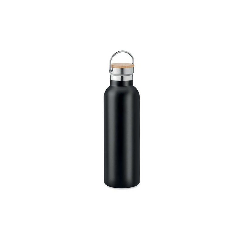 Bouteille isotherme double paroi 750ml personnalisée - Helsinki Matières : acier inoxydable Couleurs : noir cadeau collaborateur