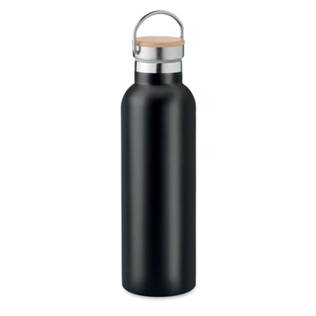 Bouteille isotherme double paroi 750ml personnalisée - Helsinki Matières : acier inoxydable Couleurs : noir cadeau collaborateur